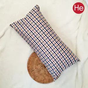 HE체크브라운 비드폼베개 좁쌀베개 거북목 일자목 신생아 태열 경추 성인 모로반사 짱구 두상