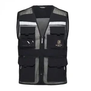 형광 안전 조끼 베스트 작업용 메쉬 사각턱 야광 (WFK65H9)