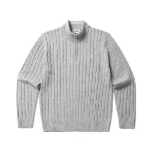 [롯데백화점]올젠 메리노울 트위스트 케이블 반짚업 스웨터 ZBF4EU1205