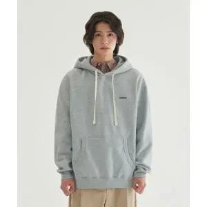 커버낫 COVERNAT 스몰 로고 기모 후디 Melange Gray