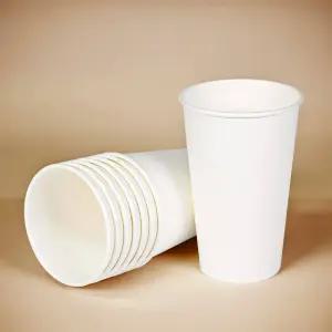16온스 흰색 무지 커피컵 종이컵(480ml) 500개
