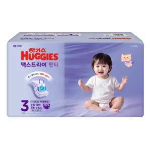 하기스 맥스드라이 팬티 3단계 공용 중형 50매