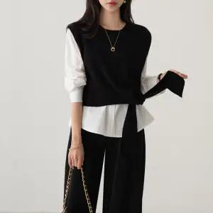 [피핀] 매듭 니트베스트 + 셔츠 세트 #49833