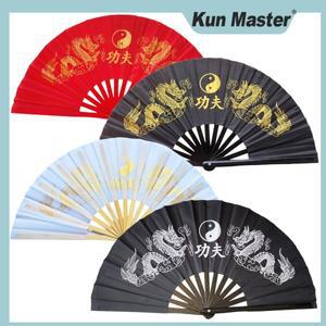 접이식 손부채 중국 쿵푸 태극권 부채 천 대나무 부채 공연 무용 축제 선물 용품 용룡  배경