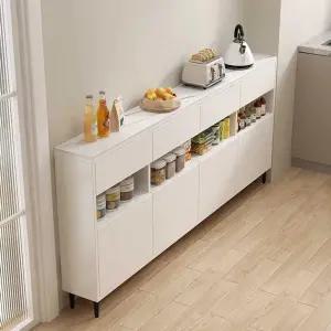 슬림 수납장 슬림형 모던 낮은 주방 조리대 간격 선반 슬레이트 서랍장 80x20