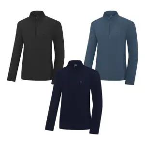 콜핑 남성 기모 부드러운 촉감 등산 긴팔 반집업 티셔츠