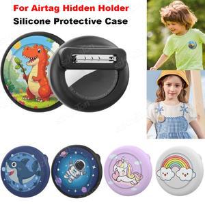 에어태그 실리콘 보호 케이스, 어린이용 GPS 트래커 숨김 홀더 (어린이, 노인, 의류용 히든 핀 포함)