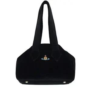 비비안웨스트우드 25FW 블랙 아카이브 야스민 벨벳 미디엄 토트백 4702000CW W00ZL N401