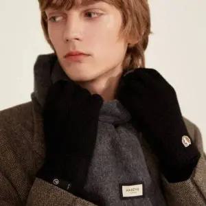 [헤지스](대구신세계)블랙 퍼피자수 울캐시미어혼방 장갑 (스마트터치가능) HJGV5F801BK