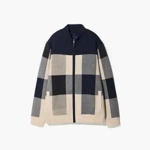 [하프클럽/에스티코]방풍 집업 체크 가디건 네이비 DKGVD13CCN