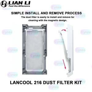 LIAN LI 고밀도 마그네틱 필터, LANCOOL 216 섀시 전면 메쉬 패널, PC 케이스 먼지망, 흑백 LAN216-2X, 2W