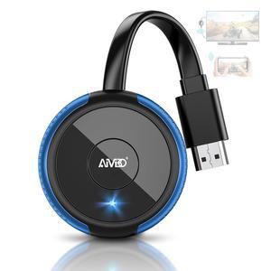 AIMIBO 4K 무선 디스플레이 어댑터, 플러그 앤 플레이, TV / 모니터 프로젝터용 HDMI 동글 5G, iOS Android Windows Mac, AirPlay Miracast DLNA, 캐스트폰 태블릿 노트북에서 화면까지 지원