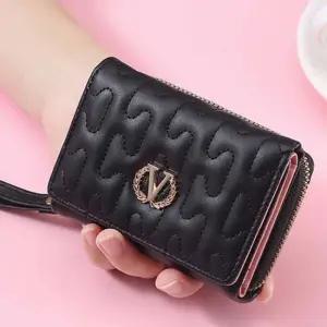 브이 반지갑 여자 지갑 학생 빈티지