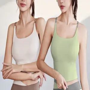 요가복 여성 크롭 브라탑 필라테스 나시 트레이닝 (WFJ7UMP)