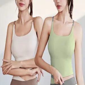 요가복 여성 크롭 브라탑 필라테스 나시 트레이닝 (WFJ7UMP)