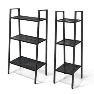 모던한 블랙 선반 진열대 3단 WE6B96D