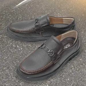 남자 세미정장룩 소가죽 원단 발등장식 컴포트화 WE6CDB6