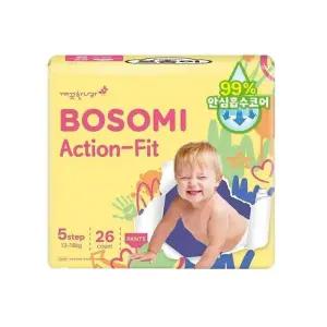 [보솜이][보솜이] 보솜이 액션핏 팬티기저귀 남여공용 5단계 26매입 (42929286)