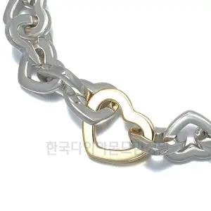 앤코 하트 18k 콤비 팔찌