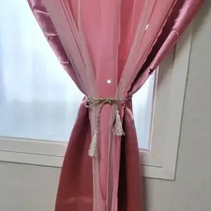 붙이는 스타펀칭 찍찍이 암막커튼 핑크 WFIPV6O