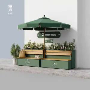 북유럽 예쁜 야외 웨이팅 벤치 의자 등받이 철제 원목 등의자 카페 레스토랑 식당 대기