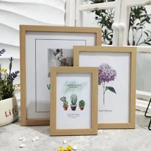 아크릴액자 1개 나무 사진 액자 현대적이고 클래식한 아크릴 보호 홈 데코 기념 용