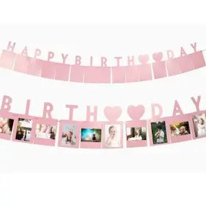 핑크 생일 포토 가랜드 ？ 셀프촬영  파티장식