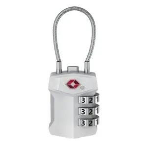 (실버) 유연한 와이어 로프 3열 번호키 자물쇠/열쇠/자전거/잠금/장치/다이얼/캐리어/와이어락/여행용/서랍