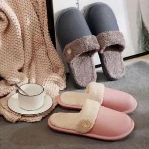 JU 모던 겨울슬리퍼 털 분리세척가능 보온성 겨울철 레인프루프슬립온샌들 분리세척가능 겨울슬리퍼 따뜻한