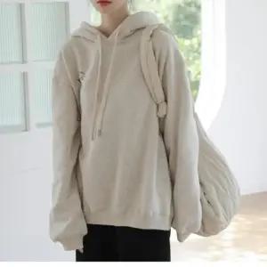 (색상 오트밀)심플 여성 베이직 후드 티셔츠 맨투맨 기모 오트밀 심플 티셔츠 겨울