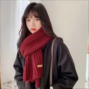 남녀공용 눈꽃니트 목도리 풍성한 니트 머플러 겨울 7색