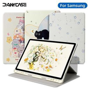 갤럭시 탭 S10 FE/S9 FE A9+ 라이트/S9 S11 A11+ S10+/S9+/S9FE+12.4 S10FE+ 스마트 자동 슬립 웨이크 커버