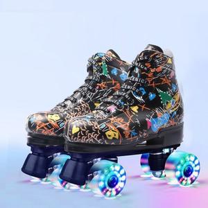 청소년용 스케이트 파스텔 플래쉬 컬러 LED 성인용 발광 바퀴 롤러스케이트 바퀴달린신발