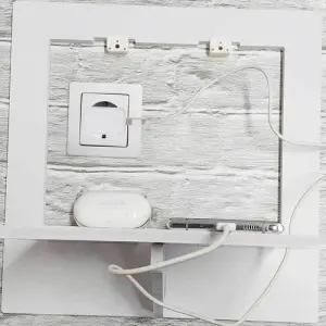 사각 콘센트 미니 1단 벽선반 거실 작은 안방 부착형 WECA06E