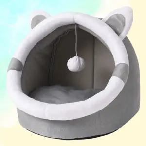 아늑한 고양이 숨숨집 동굴형 쿠션방석 펫하우스 (WFKFFHZ)