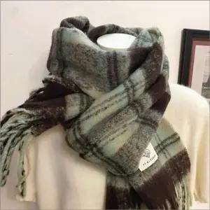 와이드 겨울 머플러 목도리 체크패턴 6컬러 남녀 울터치 포근한