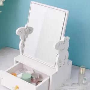 거울 화장품 정리함 메이크업 화장대 서랍 보관함 2단 WEE90BF