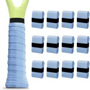 LK 스포츠 테니스 라켓 그립 테이프 12팩 흡수성 및 미끄럼 방지 오버그립 프리컷 소프트 피클볼