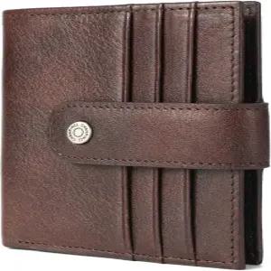 찬인클 남성 브랜드 버클 정품 가죽 지갑 여러 개의 카드 슬롯이 있는 휴대용 미니 지퍼 교체 슬롯(커피)