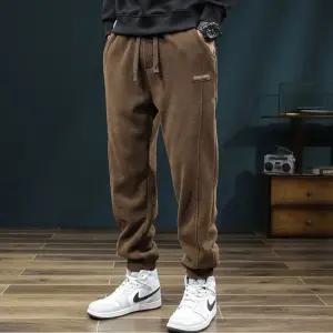허리밴딩 편한 스타일 기모 남성 조거 바지 코듀로이
