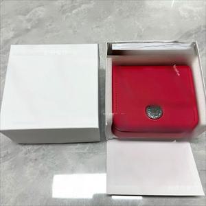 소라식 오메가 콘스텔레이션 시마스터 시계 박스 세트용 호환 레드 가죽 케이스  카드  전체 포장