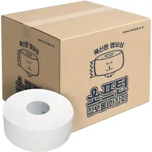 소프턴 푹신한 엠보싱 점보롤 화장지 2겹 300m 16롤 1박스