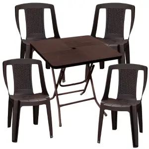시나몬 의자 초콜릿 사각 테이블 세트 플라스틱 포차 포장마차 탁자 편의점 야외 행사 학교