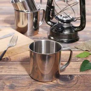 스텐 머그컵 등산컵 텀블러 캠핑컵 350ml 낚시머그컵 스텐손잡이컵