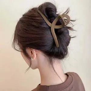 여성머리핀 올림 머리 여자 헤어 무광 데일리 대왕 집게 핀 코디