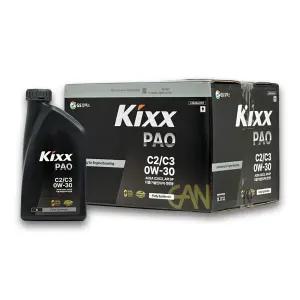킥스 파오 주황 KIXX PAO C2C3 0W30 1L 12개 1BOX 100% 합성 프리미엄 디젤 엔진오일
