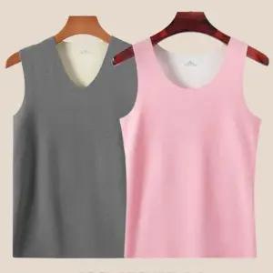 남녀 양면 피치기모 보온 나시 내복 1P 내의 상의 기모내복