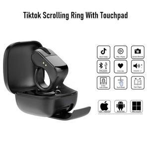 미니 링 마우스 - 충전 경량 블루투스 듀얼 모드 광범위 호환 리모컨 셀카 스캔 미니 비디오 음성 녹음