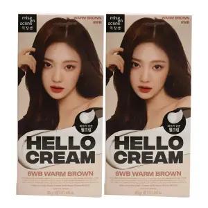 미쟝센 뉴 헬로크림 염색약 6WB 웜브라운 x2개