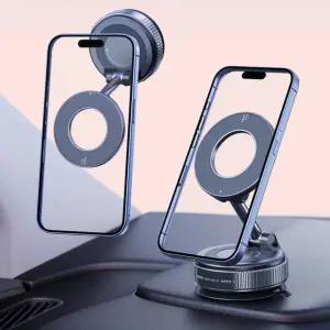 차량용 720도 자석 핸드폰 3방향 각도조절 진공흡착 대시보드 맥세이프 태블릿 거치대 블랙